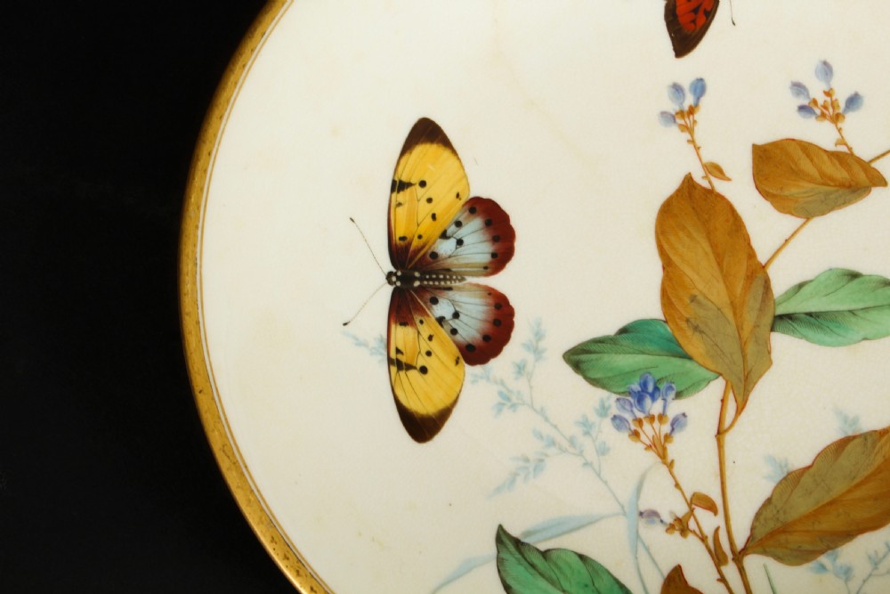 Antique Aesthetic Movement Porcelain Cabinet Plate Minton 19th C
 View V