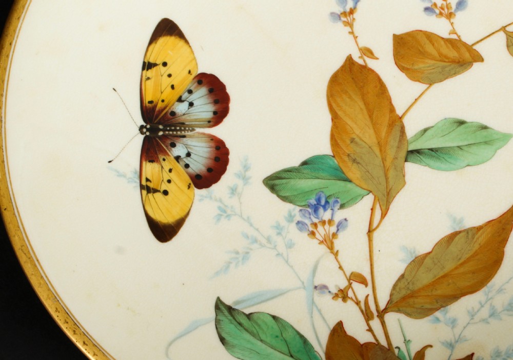 Antique Aesthetic Movement Porcelain Cabinet Plate Minton 19th C
 View VI