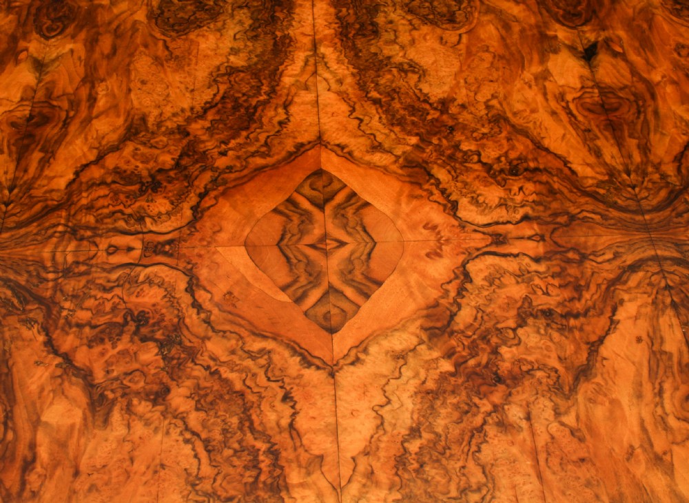 Antique Art Deco Burr Walnut Dining Table c.1920
 View V