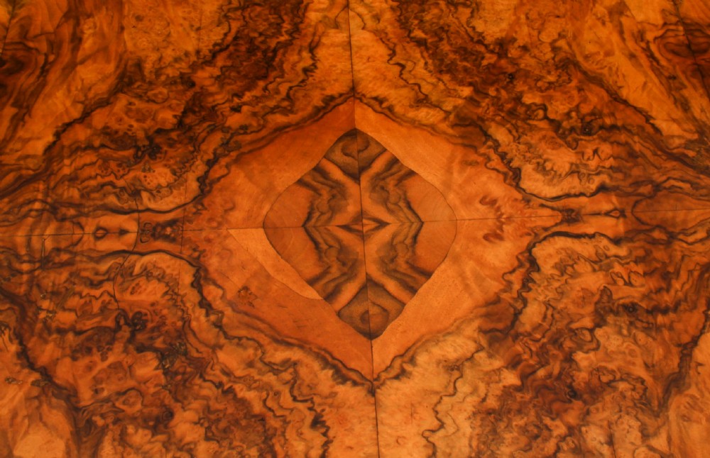 Antique Art Deco Burr Walnut Dining Table c.1920
 View VIII