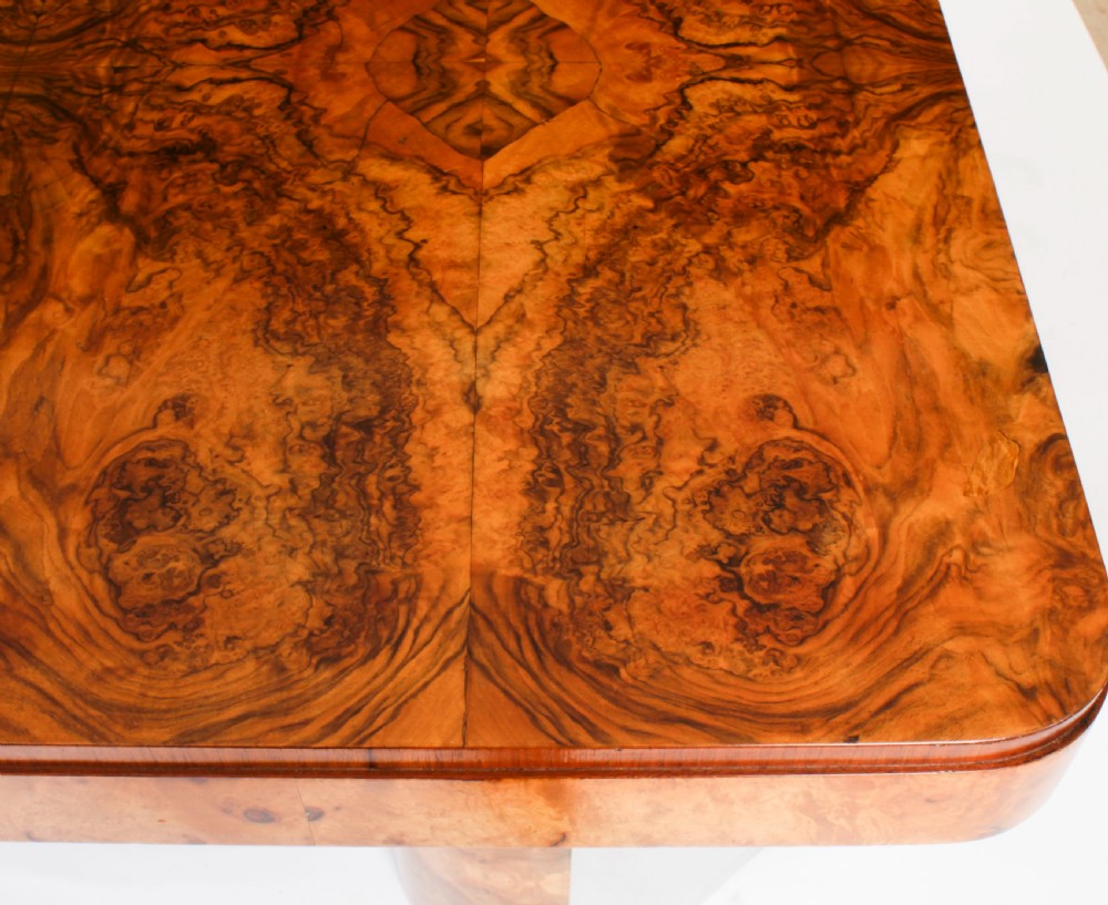 Antique Art Deco Burr Walnut Dining Table c.1920
 View IX