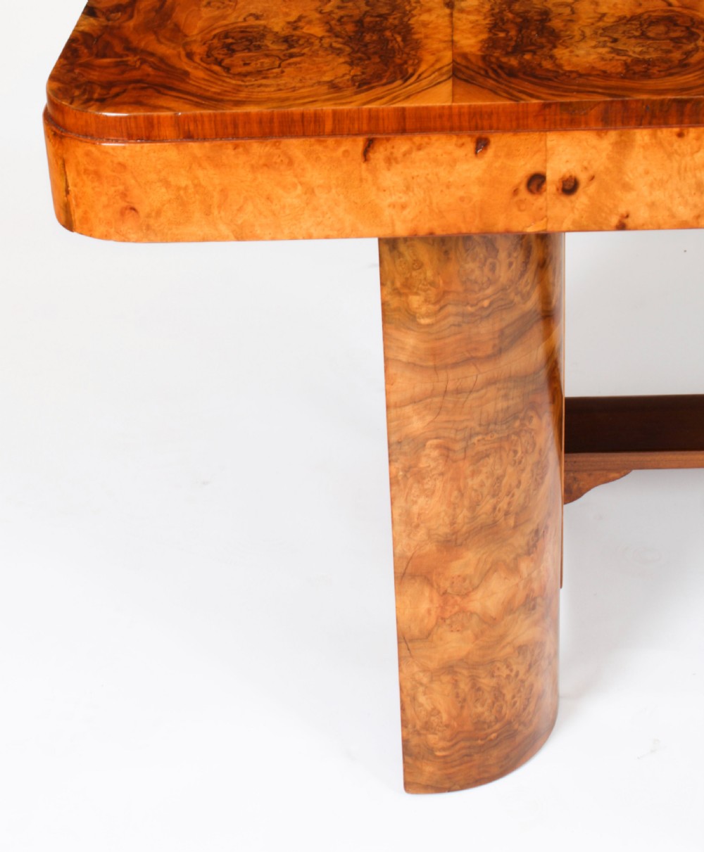 Antique Art Deco Burr Walnut Dining Table c.1920
 View XI