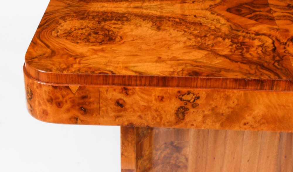 Antique Art Deco Burr Walnut Dining Table c.1920
 View XII