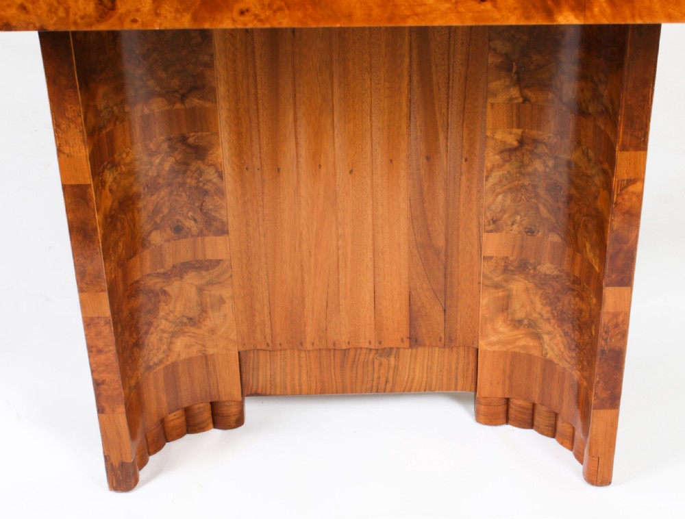 Antique Art Deco Burr Walnut Dining Table c.1920
 View XVI