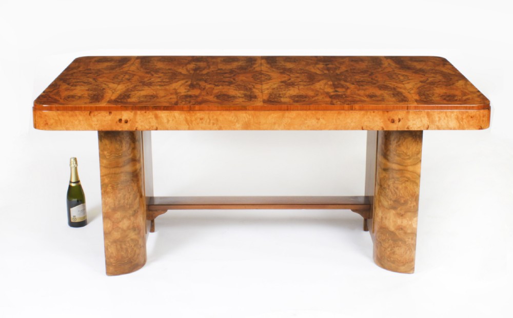 Antique Art Deco Burr Walnut Dining Table c.1920
 View XIX