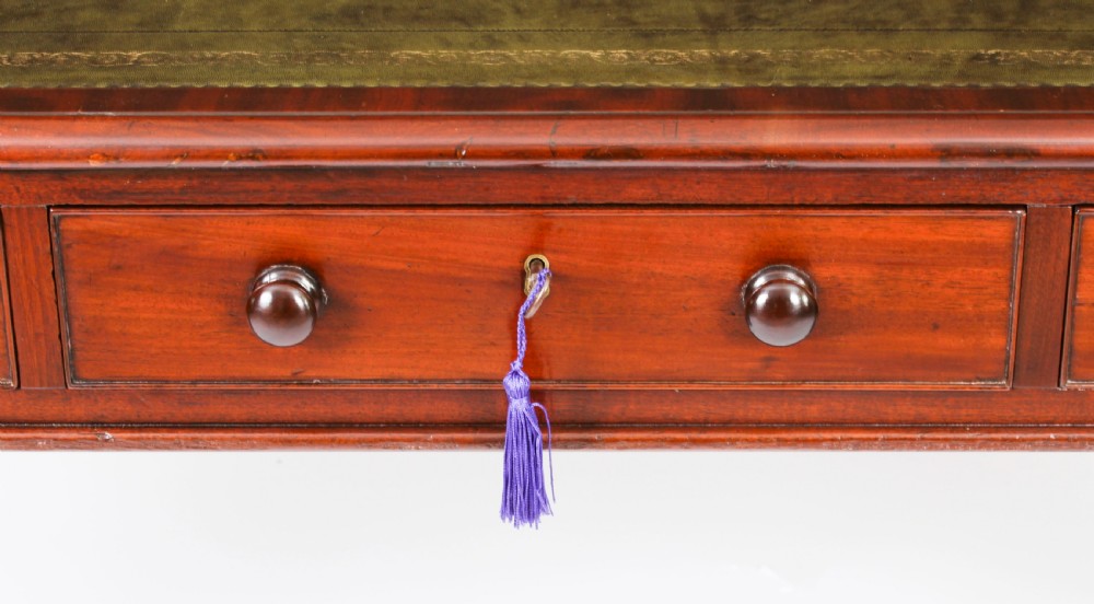 Antique 5ft William IV Six Drawer Partners Writing Table C 1830 19th C
 View X