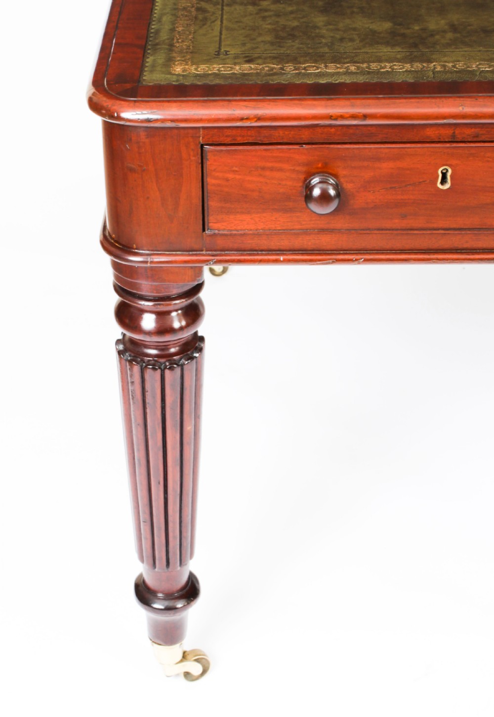 Antique 5ft William IV Six Drawer Partners Writing Table C 1830 19th C
 View XV