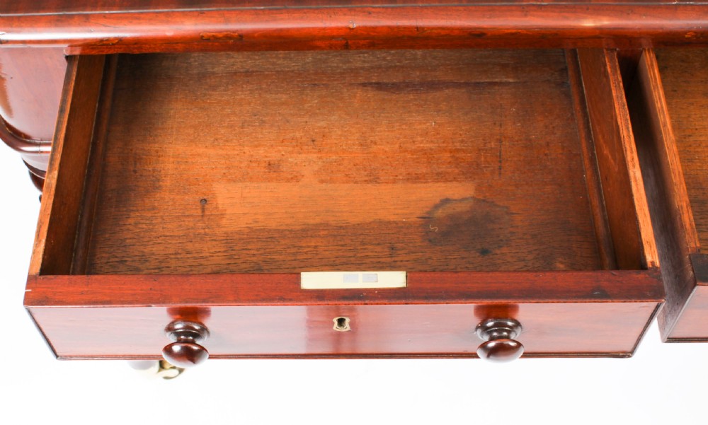 Antique 5ft William IV Six Drawer Partners Writing Table C 1830 19th C
 View XVIII