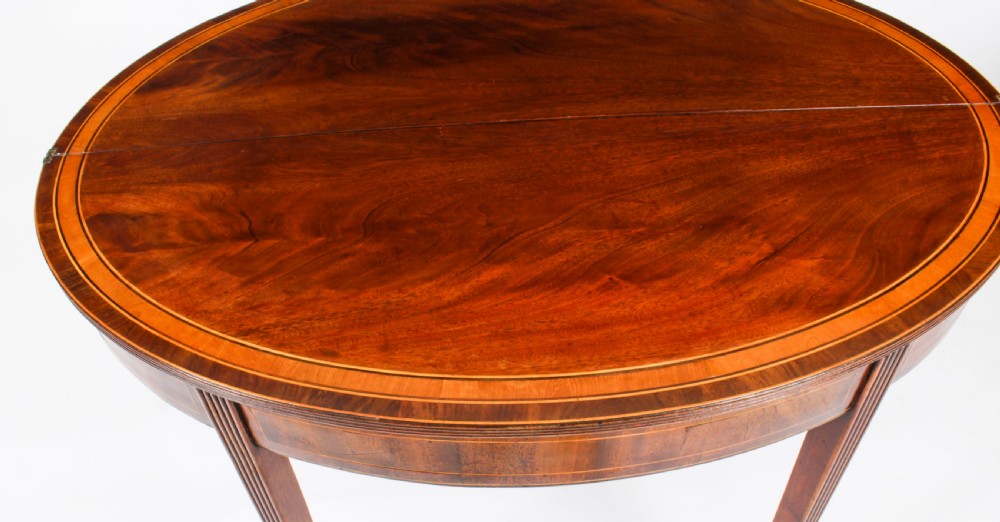 Antique Pair George III Card Console Tea Tables 19th C
 View VIII