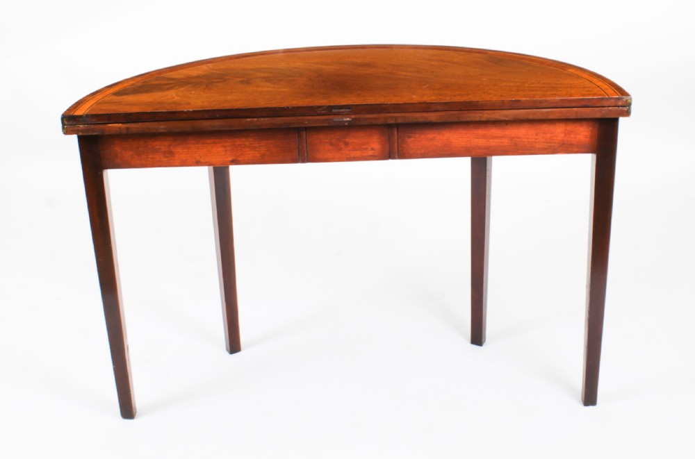 Antique Pair George III Card Console Tea Tables 19th C
 View XXII