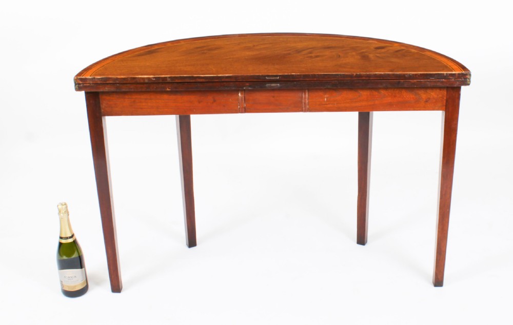 Antique Pair George III Card Console Tea Tables 19th C
 View XXX