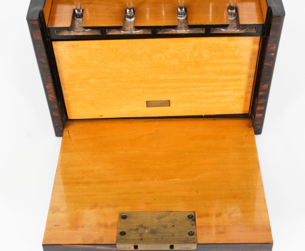 Antique Coromandel Tantalus Humidor Drew & Son 19th C
 View XX