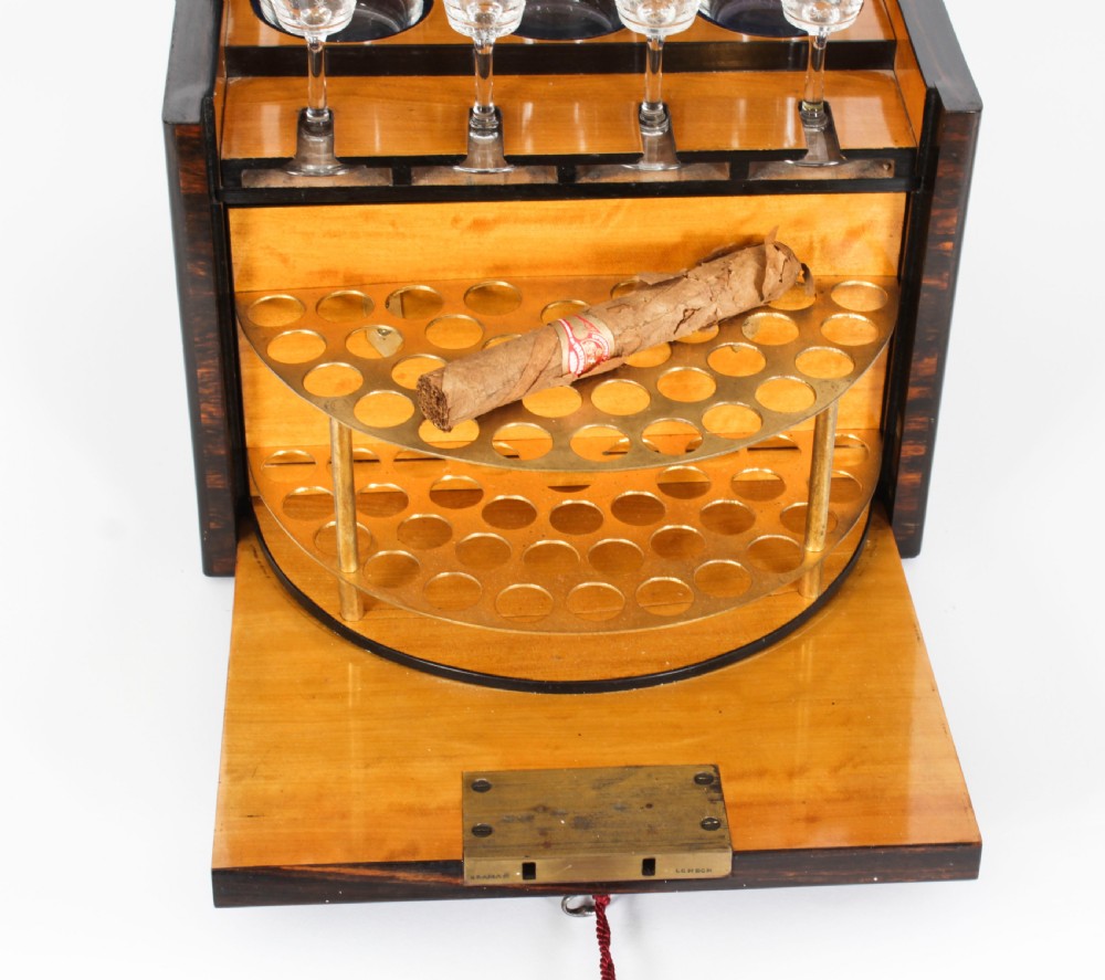 Antique Coromandel Tantalus Humidor Drew & Son 19th C
 View XXX