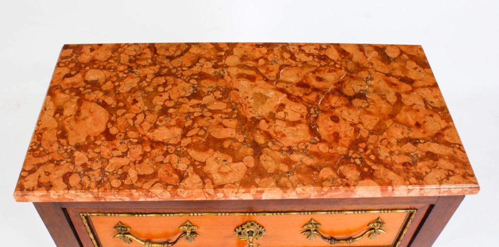 Antique Pair Satinwood Bedside Commodes Cabinets Chests 19th C
 View IX