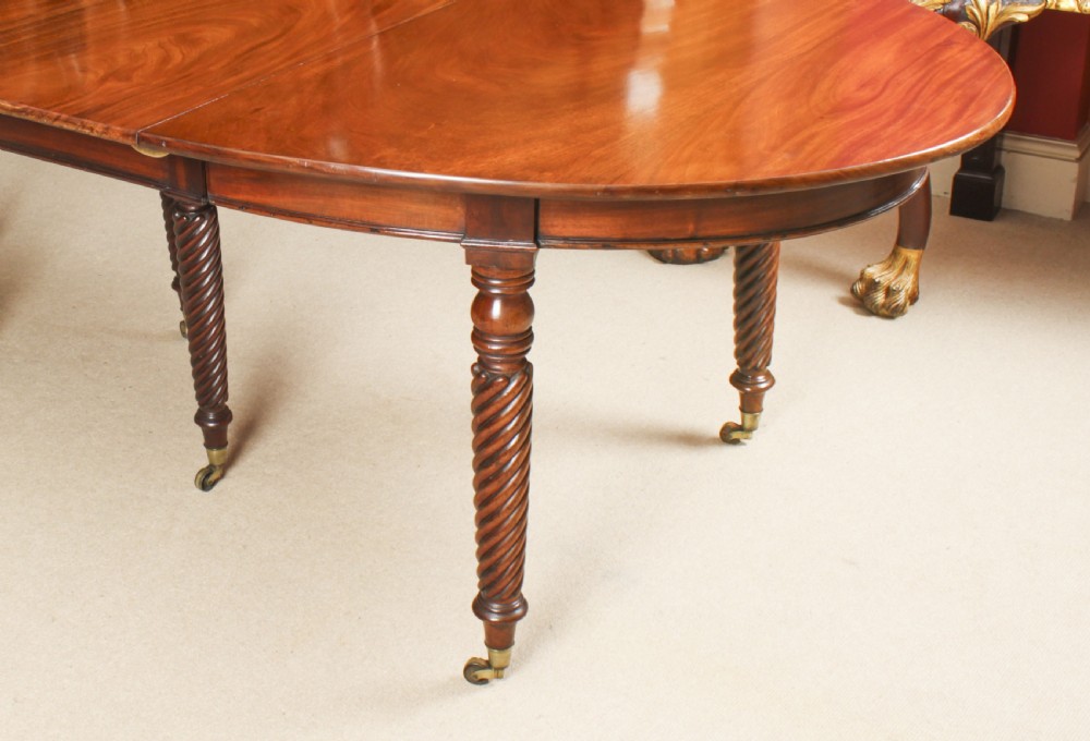 Antique 10ft Regency Concertina Action Dining Table C1820 19th C
 View X