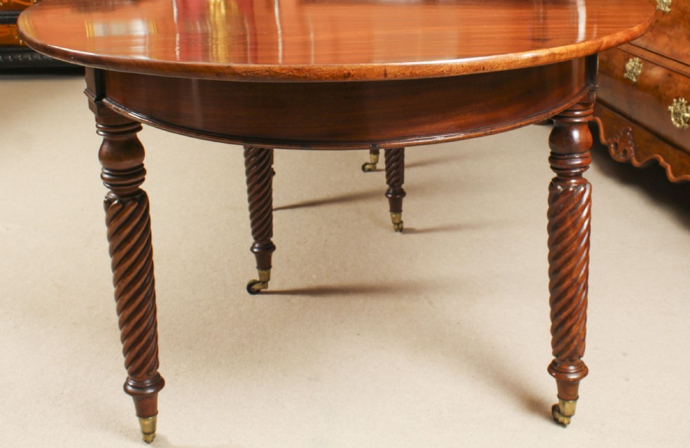 Antique 10ft Regency Concertina Action Dining Table C1820 19th C
 View XI