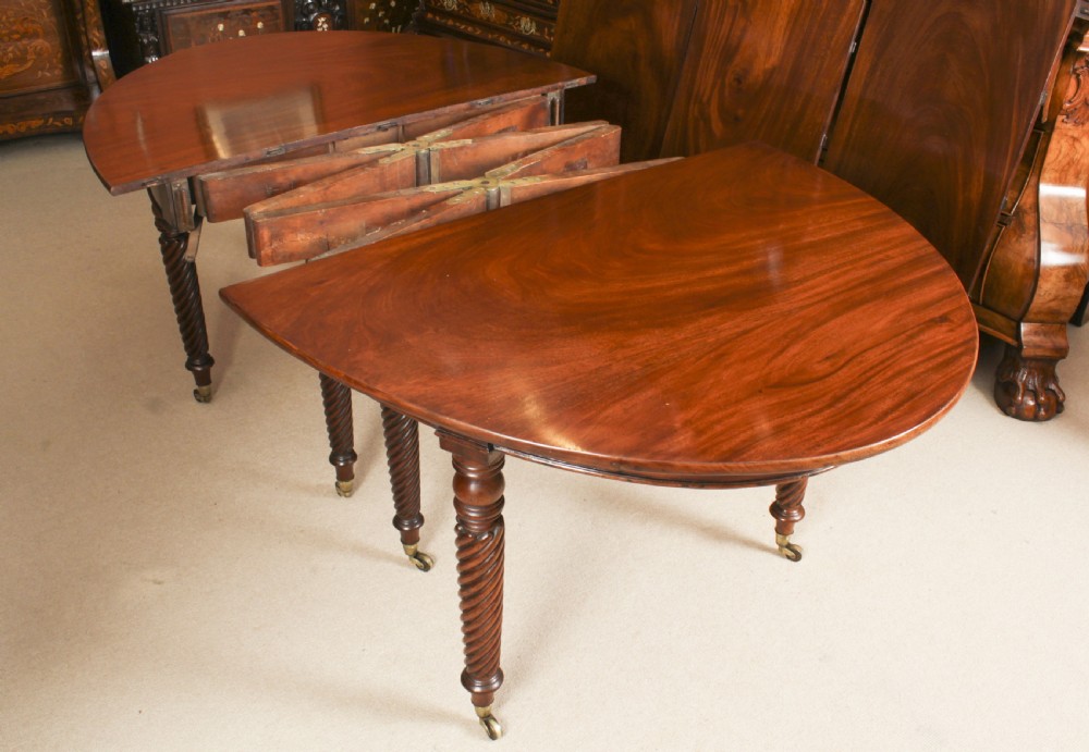Antique 10ft Regency Concertina Action Dining Table C1820 19th C
 View XVI