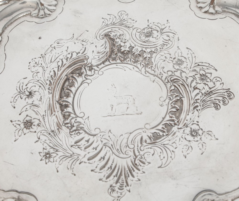 Antique Old Shefield Silver Plated Salver by Smith, Tate, Nicholson C1810 19th C
 View IV