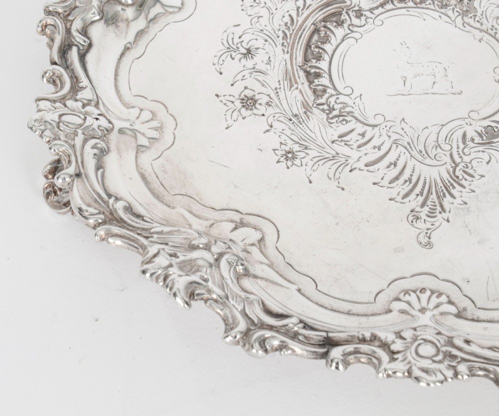 Antique Old Shefield Silver Plated Salver by Smith, Tate, Nicholson C1810 19th C
 View V
