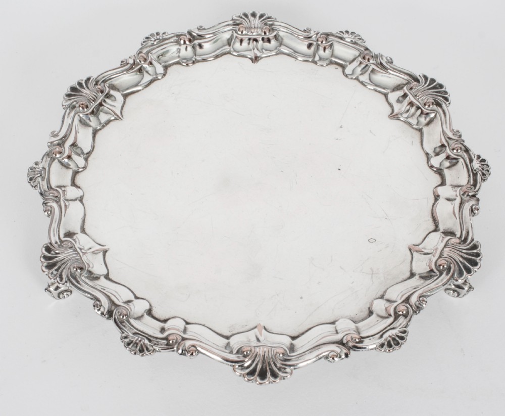 Antique George III Old Shefield Salver 1780 18th C
 View III