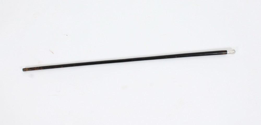 Antique Silver & Ebonised Walking Stick Cane John Coakley Dated 1870
