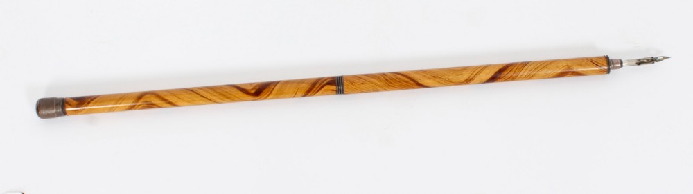 Antique Novelty 'Pen and pencil' Walking Cane Stick c1890 19th Century
 View II