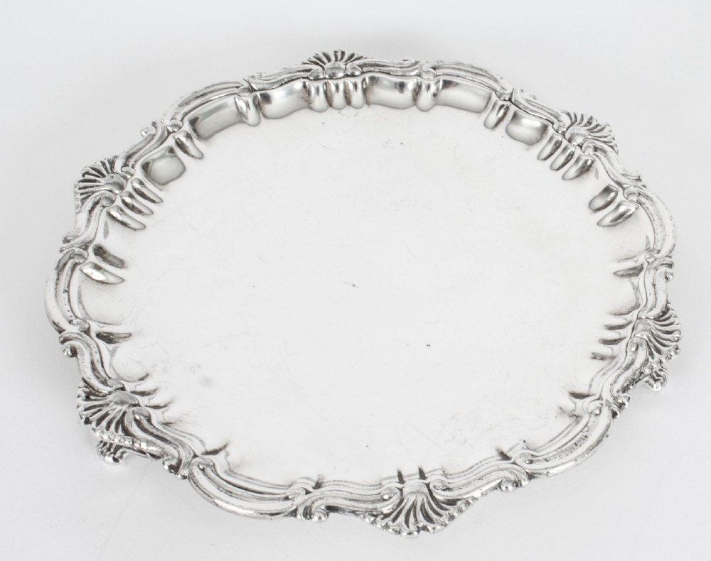 Antique George III Old Shefield Silver Plated Salver 18th Century
