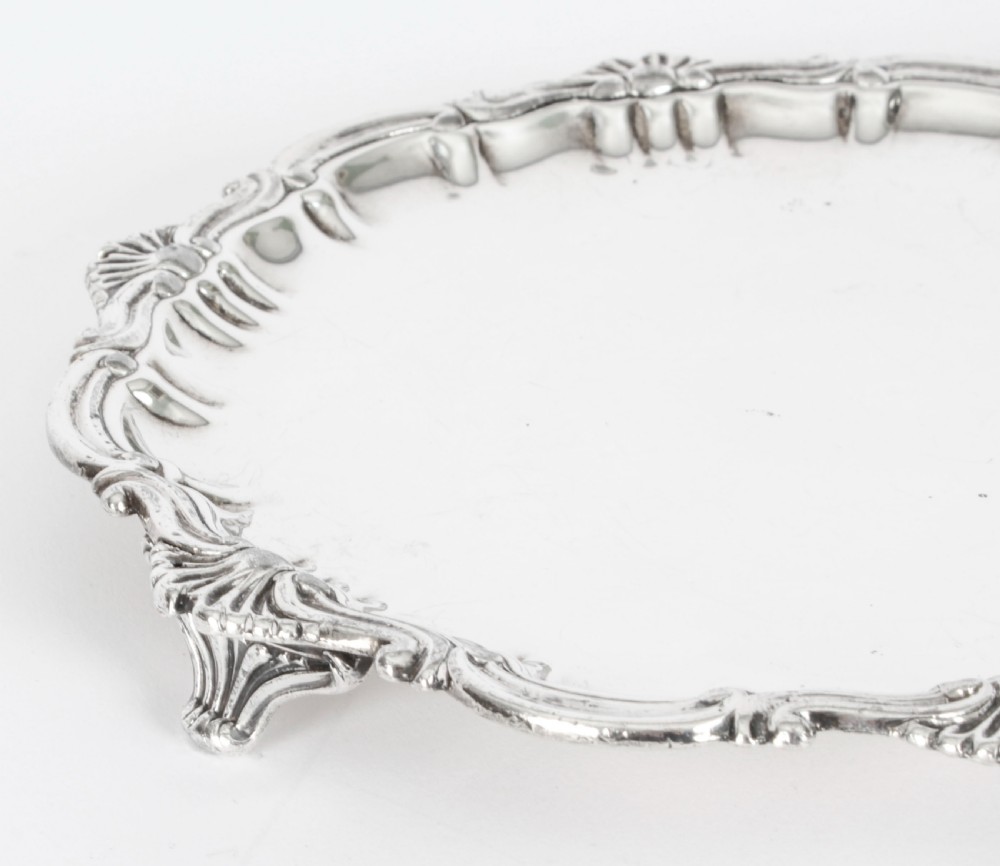 Antique George III Old Shefield Silver Plated Salver 18th Century
 View III
