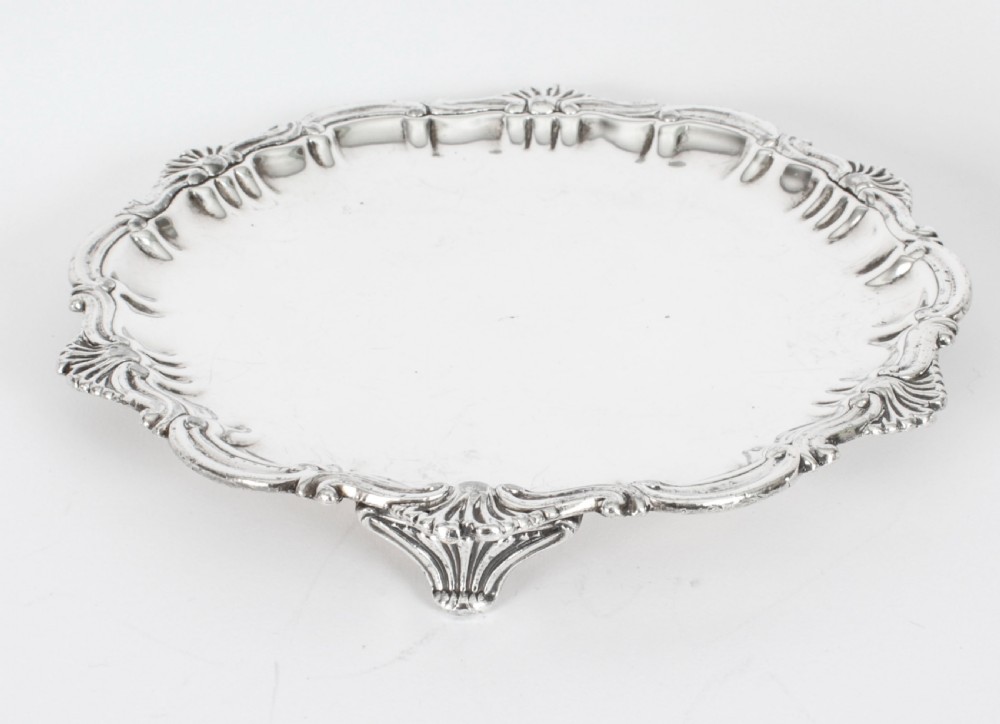 Antique George III Old Shefield Silver Plated Salver 18th Century
 View V