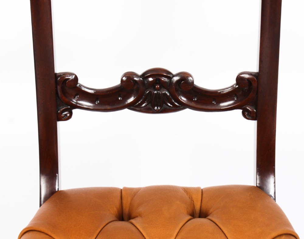 Antique Set 12 Flame Mahogany William IV Dining Chairs C1830 19th C
 View VIII