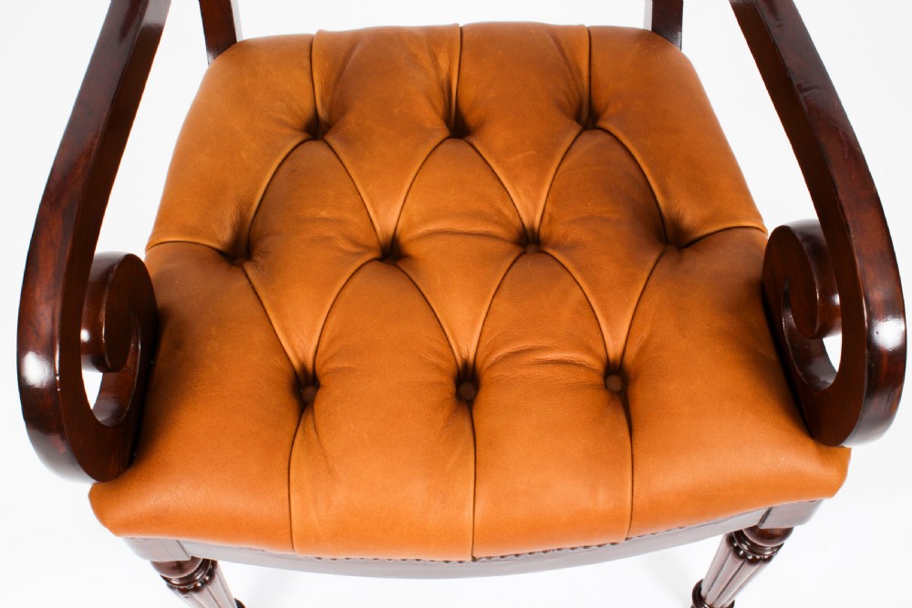 Antique Set 12 Flame Mahogany William IV Dining Chairs C1830 19th C
 View XXIII