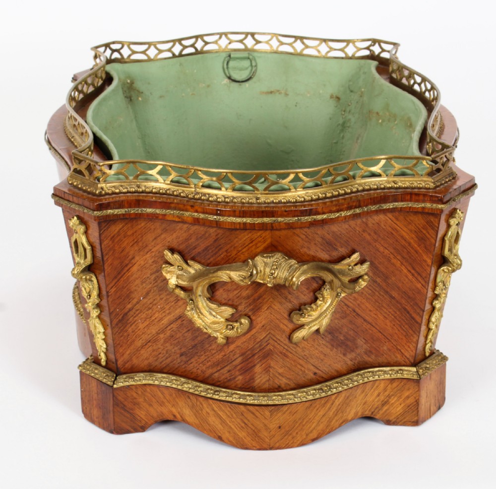 Antique French Sevres Porcelain Ormolu Mounted Jardiniere 19th Century
 View V