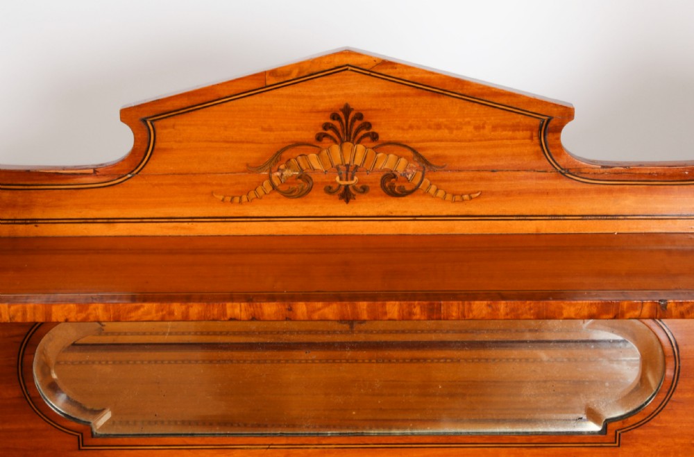 Antique Edwardian Marquetry Inlaid Satinwood Writing Table Desk C1900
 View VI