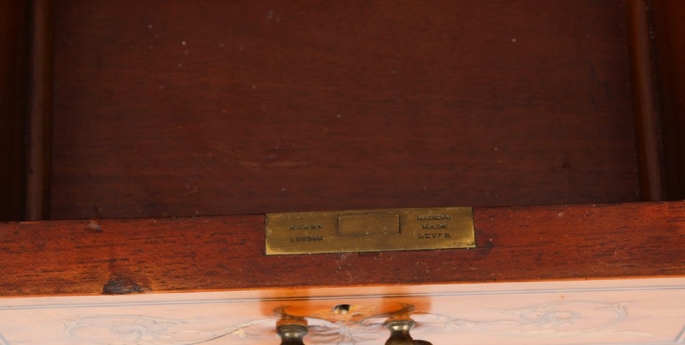 Antique Edwardian Marquetry Inlaid Satinwood Writing Table Desk C1900
 View XX