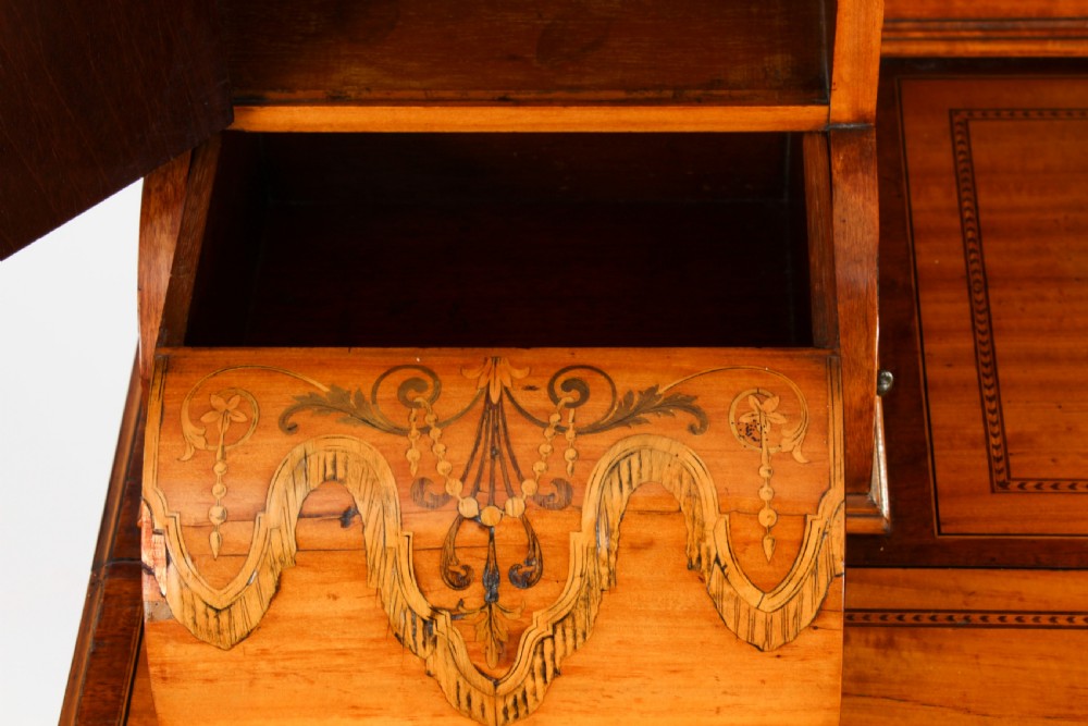 Antique Edwardian Marquetry Inlaid Satinwood Writing Table Desk C1900
 View XXVII