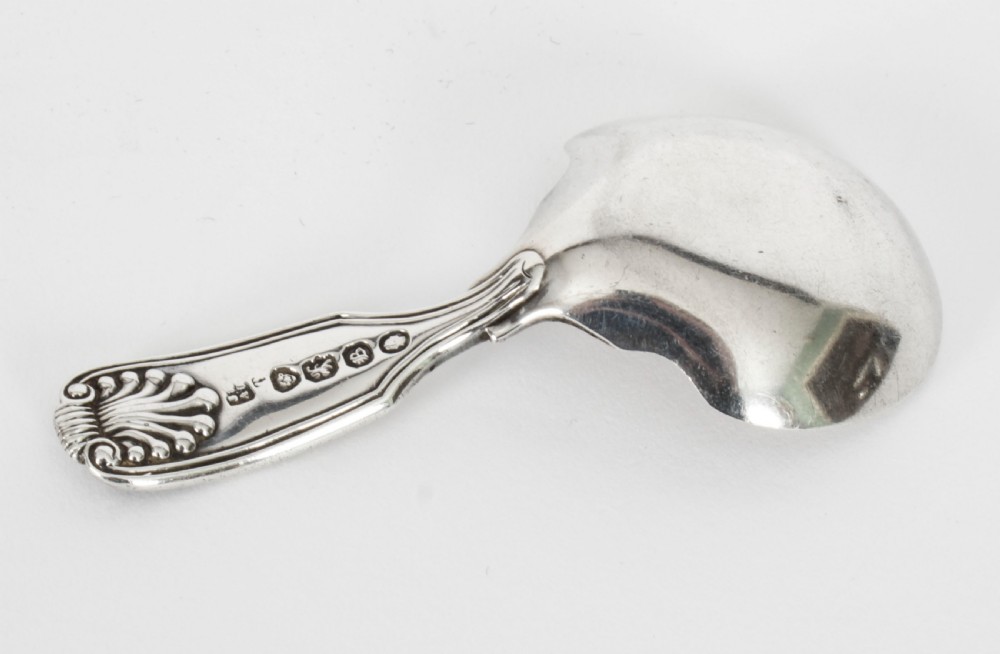Antique Early Victorian Sterling Silver Caddy Spoon, London 1837 19th C
 View VI