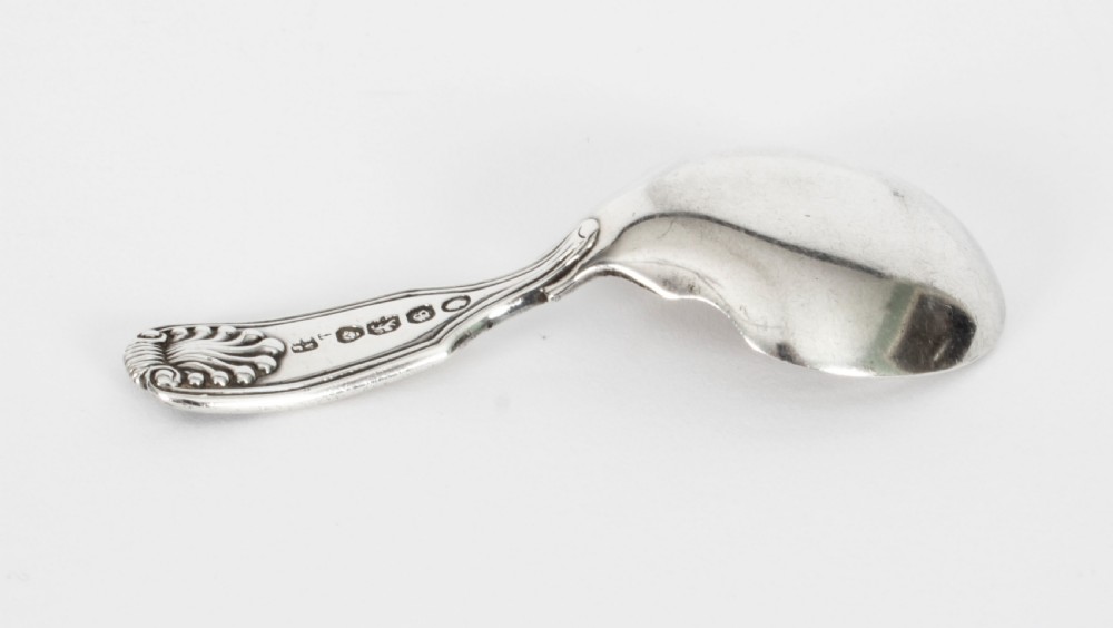 Antique Early Victorian Sterling Silver Caddy Spoon, London 1837 19th C
 View VII