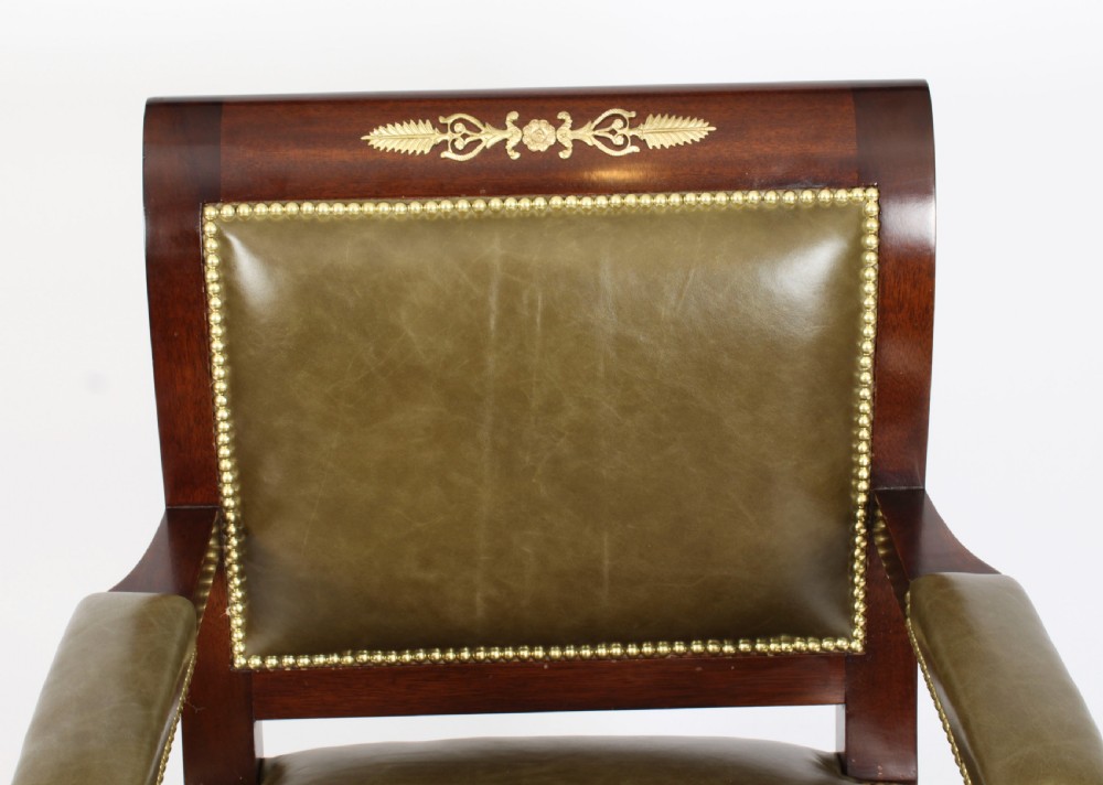Antique French Empire Ormolu Mounted Desk & Armchair 19th Century
 View XII