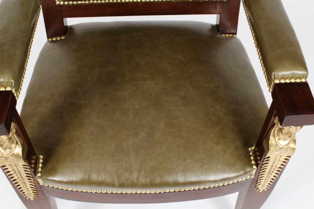 Antique French Empire Ormolu Mounted Desk & Armchair 19th Century
 View XXVI