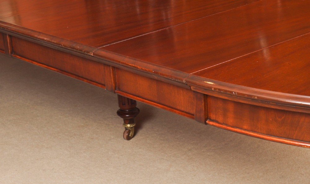 Antique 13ft William IV Oval Flame Mahogany Extending Dining Table 19thC
 View XIII