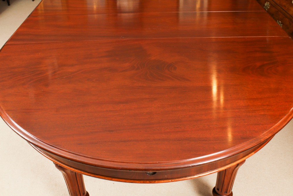 Antique 13ft William IV Oval Flame Mahogany Extending Dining Table 19thC
 View XV