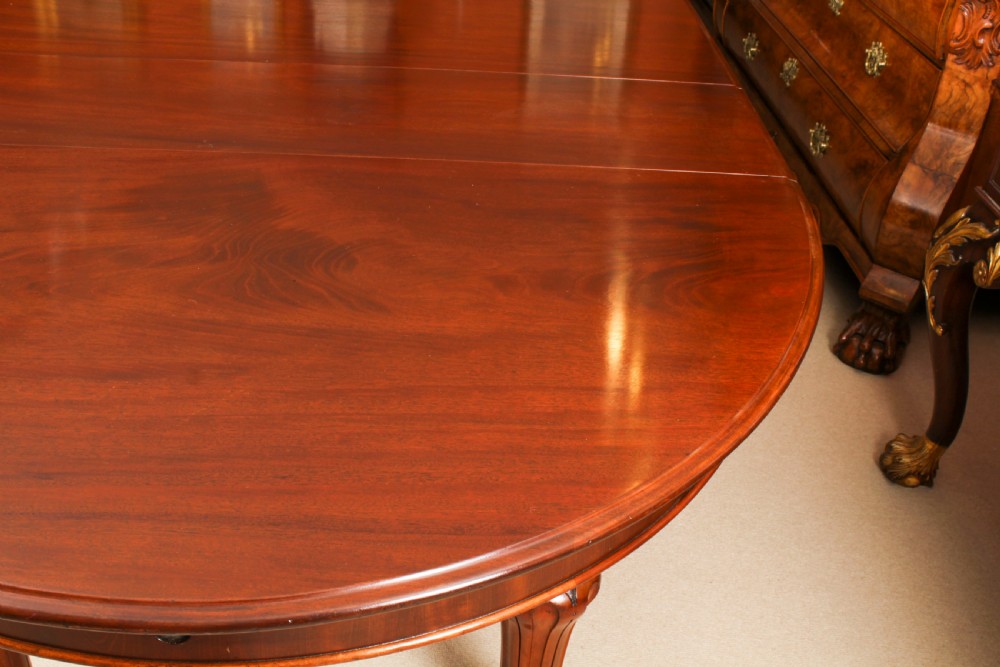 Antique 13ft William IV Oval Flame Mahogany Extending Dining Table 19thC
 View XVI