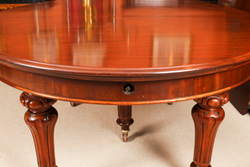 Antique 13ft William IV Oval Flame Mahogany Extending Dining Table 19thC
 View XXII