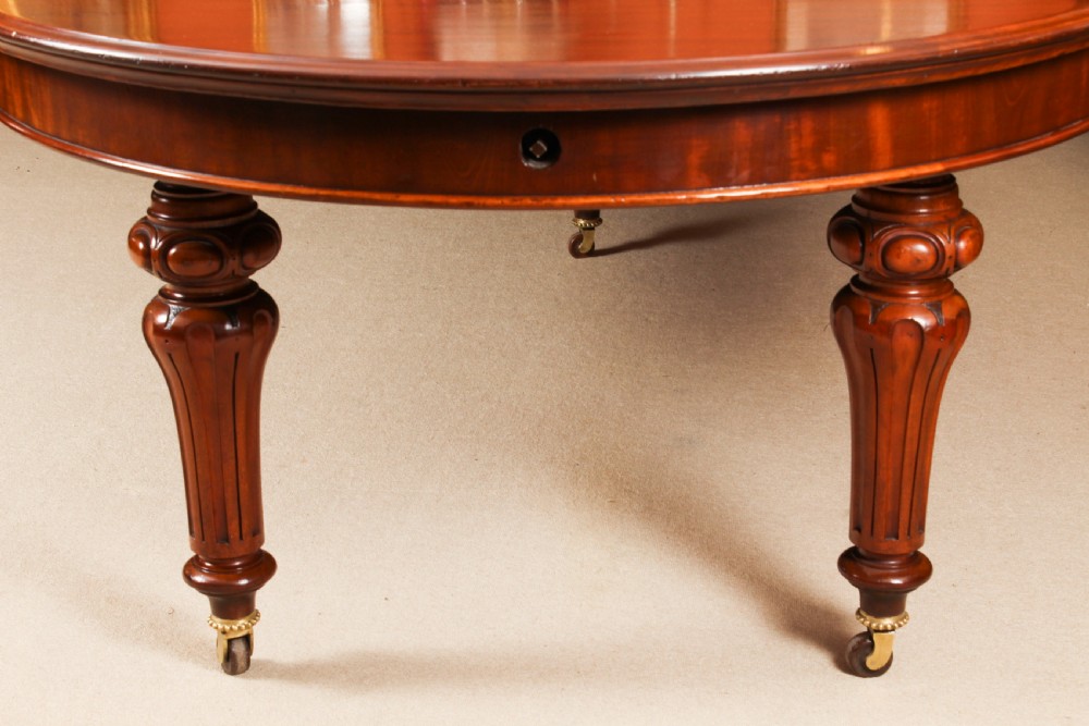 Antique 13ft William IV Oval Flame Mahogany Extending Dining Table 19thC
 View XXIII