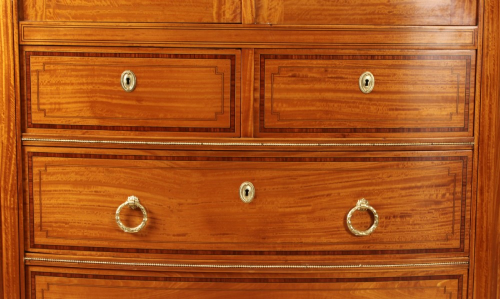 Antique French Satinwood & Ormolu Mounted Wardrobe c.1880 19th C
 View XIII