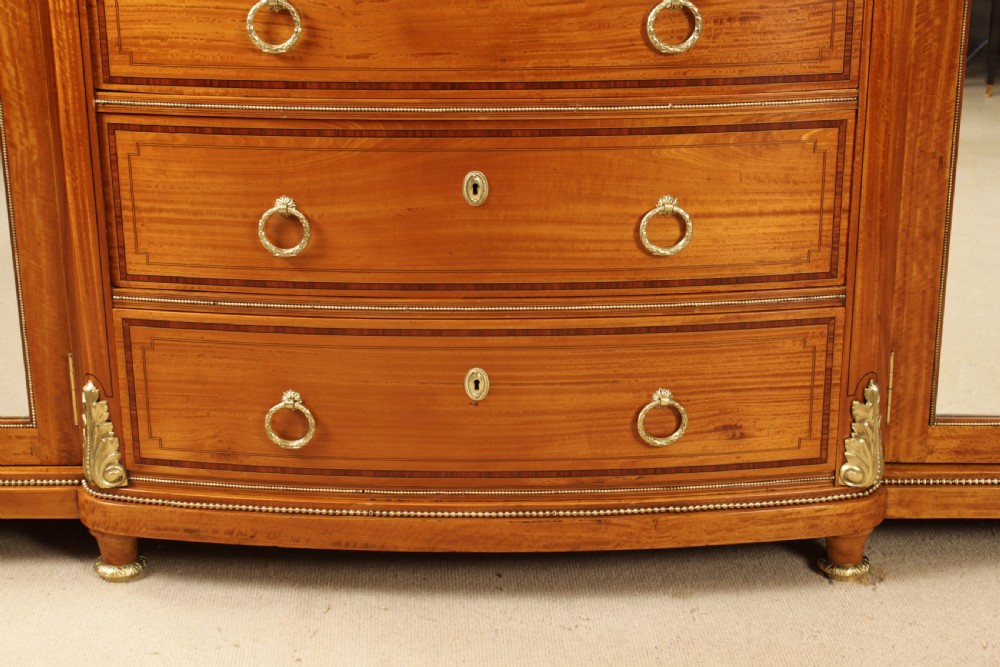 Antique French Satinwood & Ormolu Mounted Wardrobe c.1880 19th C
 View XIV