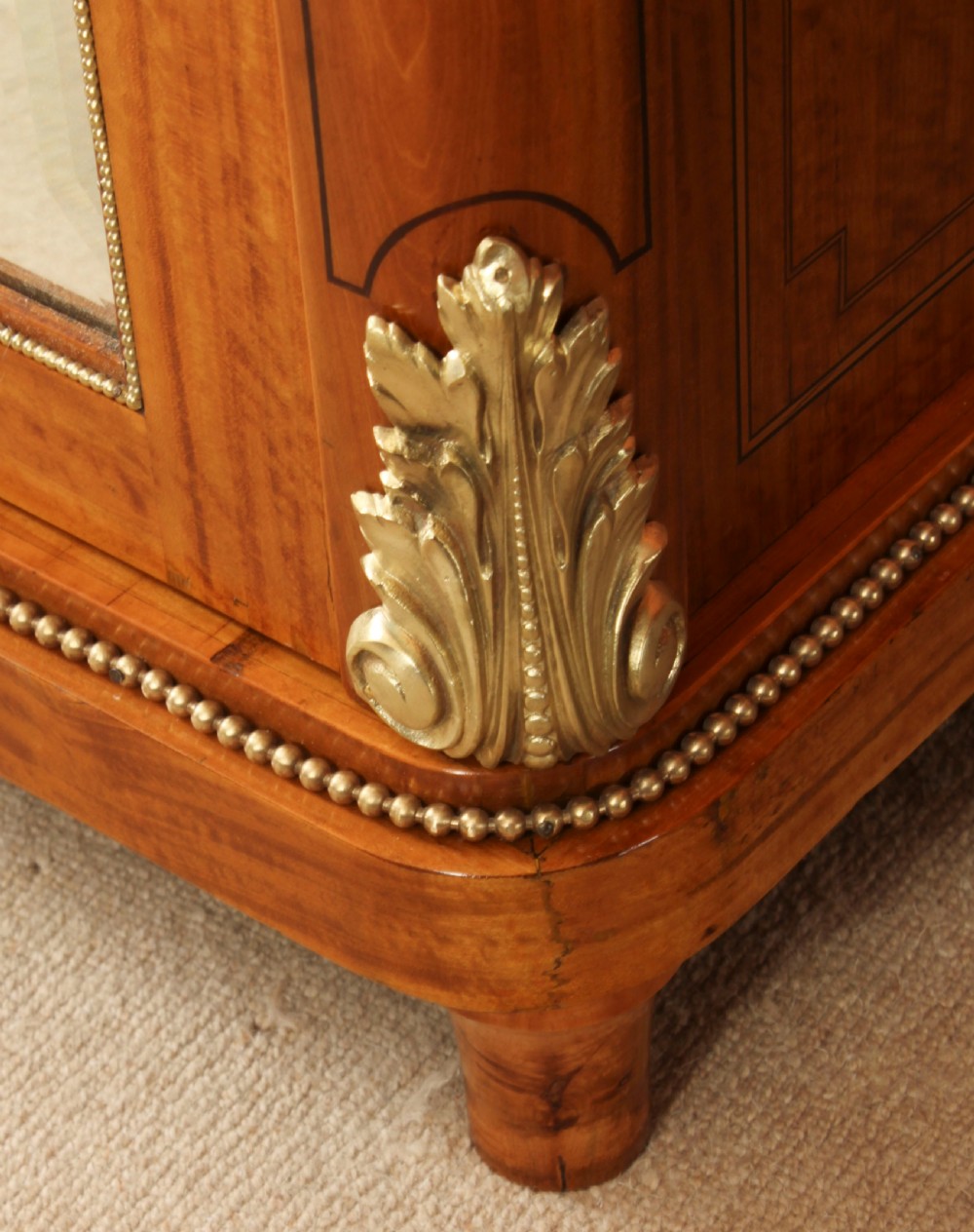 Antique French Satinwood & Ormolu Mounted Wardrobe c.1880 19th C
 View XIX