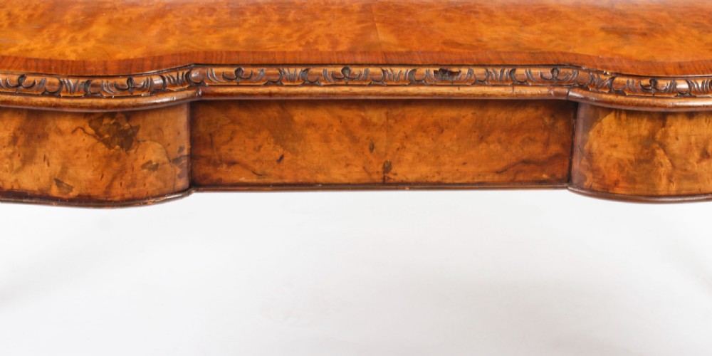Antique Burr Walnut Queen Anne Revival Coffee Table c.1920
 View VIII