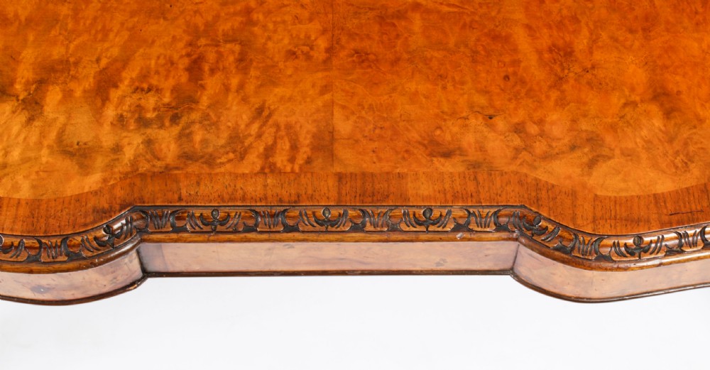 Antique Burr Walnut Queen Anne Revival Coffee Table c.1920
 View XVIII