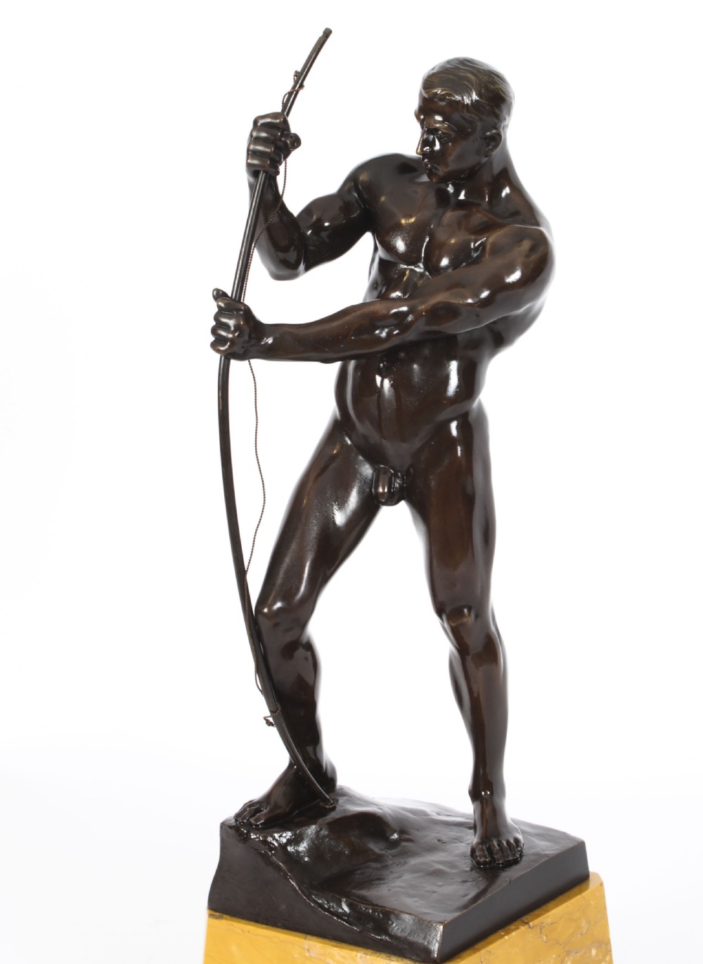 Antique 49cm Art Deco Bronze Archer Otto H Riese Circa 1900
 View II